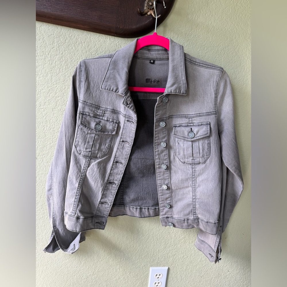 Gray KUT Denim Jacket
